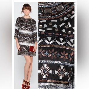 Adolfi Domínguez, short dress with rhinestones, beautiful, worn once, size 4 USA